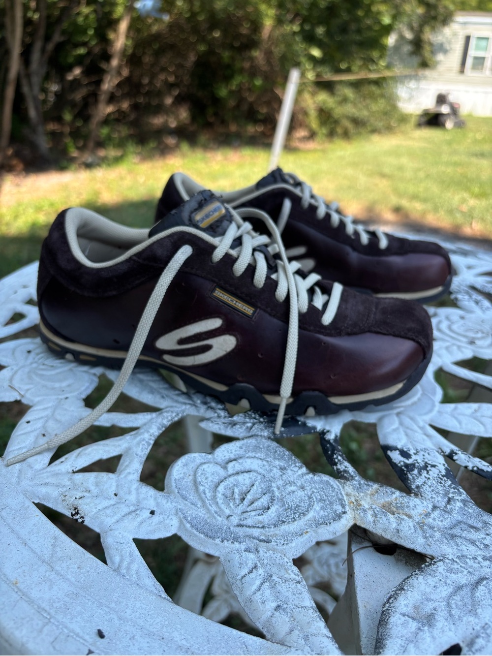 Vintage Y2K Skechers 45459 Tobacco Leather Bowling Shoes Sneakers Women's 7.5